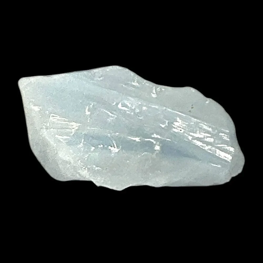 Pale Blue‎ Art Glass Cullet Glowing Manganese Slag Glass #5GM7
